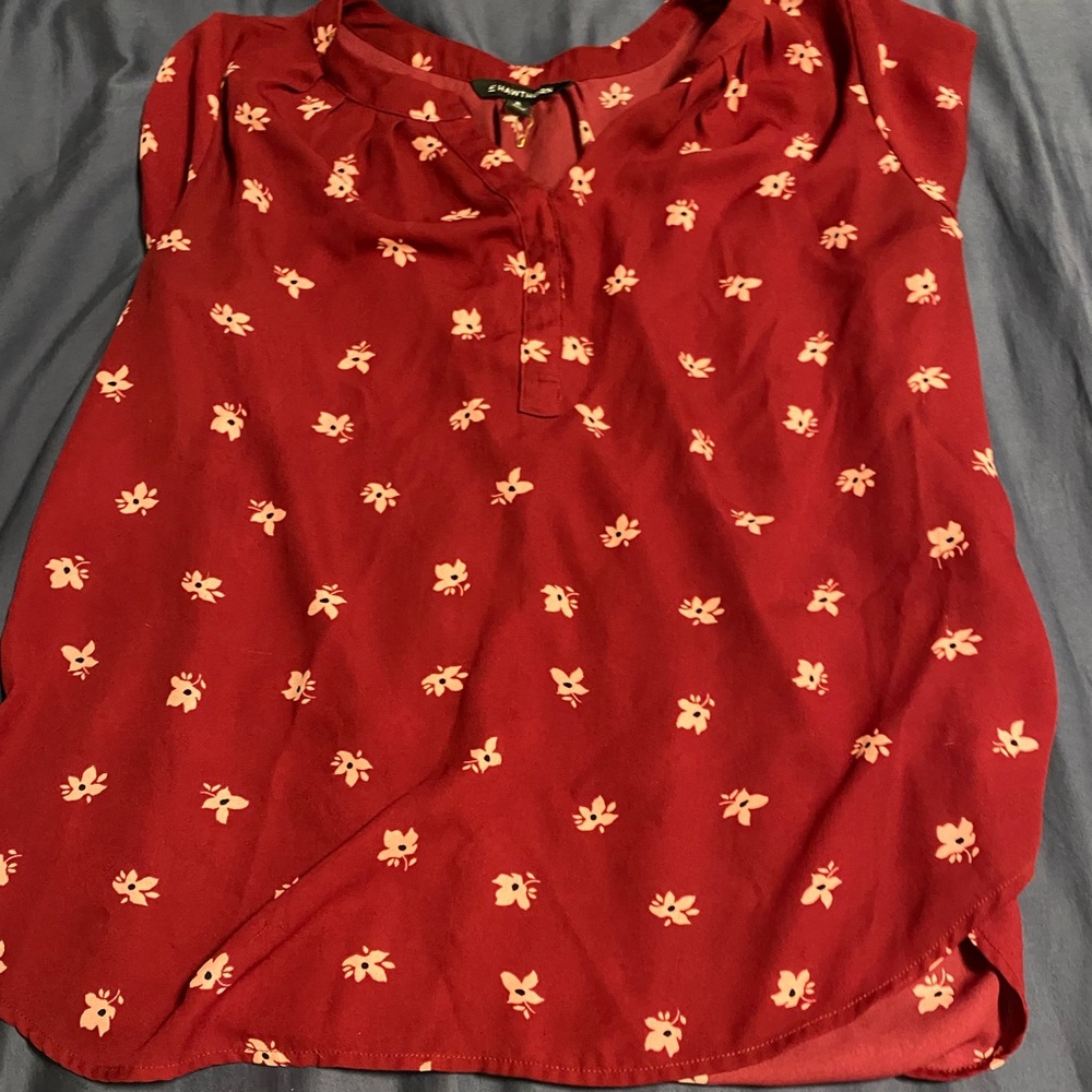 Hope Split Neck Blouse - 41 hawthorn